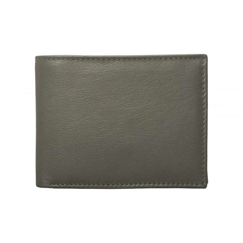 Pánska Kožená Peňaženka IMPEX - šedá koža nappa 12x9 cm