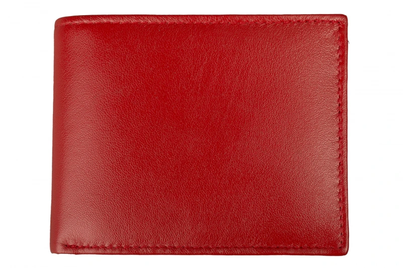 Pánska Kožená Peňaženka IMPEX - červená koža nappa 12x9 cm
