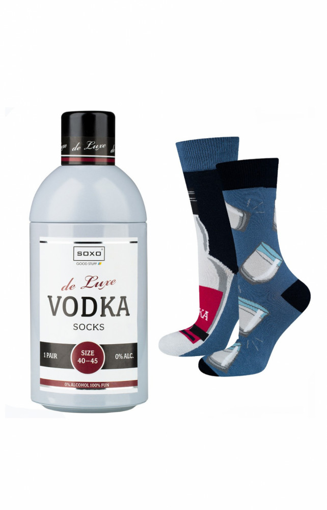 Soxo Veselé Ponožky Vodka De Luxe Riflová