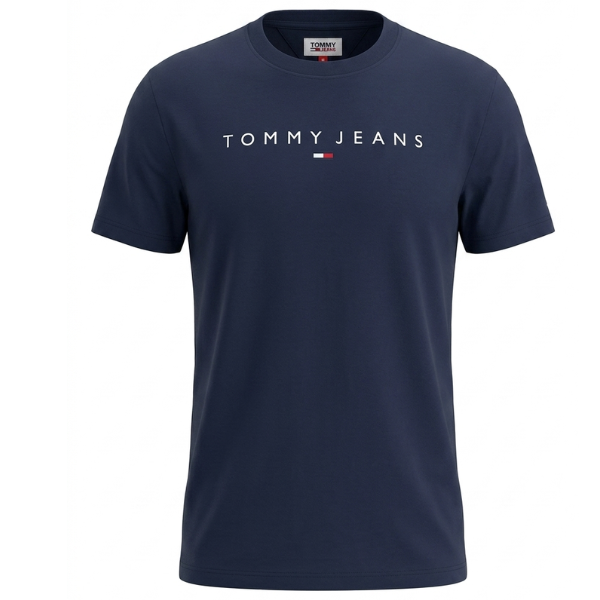 Pánske Tričko s krátkym rukávom TOMMY HILFIGER Bavlna mini Logo Slim Fit - modrá