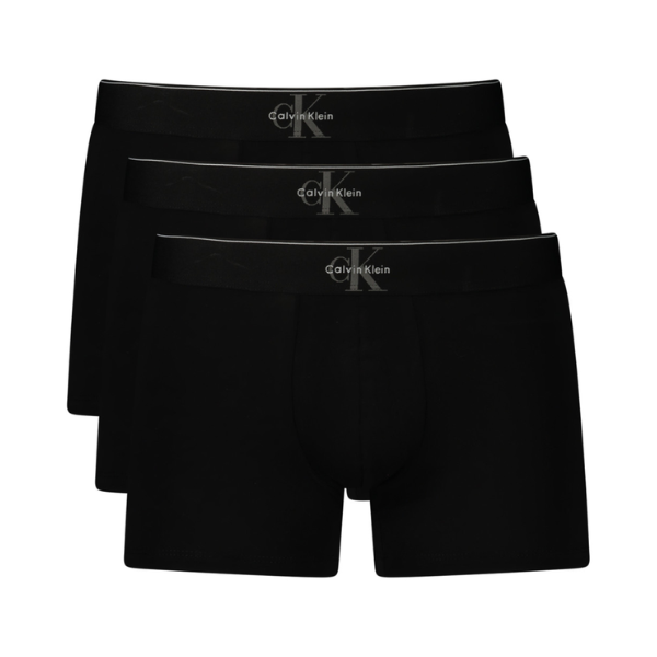 Pánske Bavlnené Boxerky CALVIN KLEIN 3pack - čierna