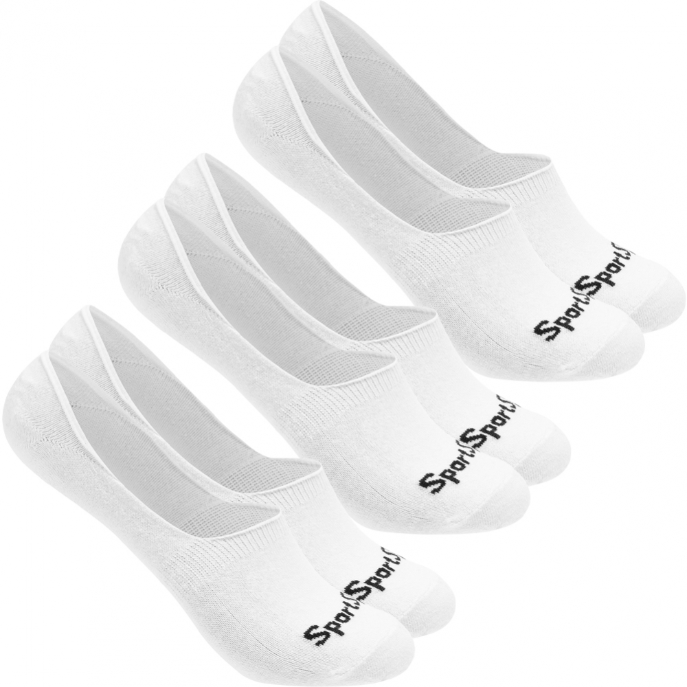SportSpar Pánske Sneaker Ponožky 3 Pack Biele