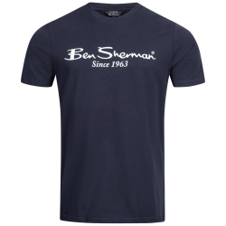 Ben Sherman Pánske Tričko Logo Modré