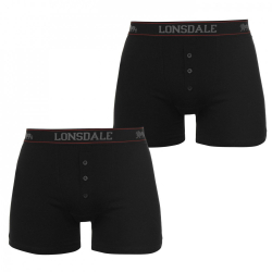 Lonsdale Pánske Boxerky 2 Pack Čierne