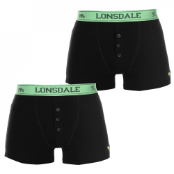 Lonsdale Prmiov Pnske Boxerky Balenie 2ks ierne Zelen