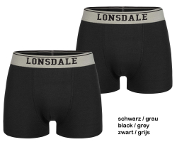 Lonsdale Oxfordshire Pnske Boxerky Balenie 2ks edo ierne