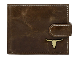 Hnedá  pánska kožená peňaženka RFID v krabičke WILD