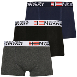 Geographical Norway Pnske Boxerky 3ks mix farieb biela