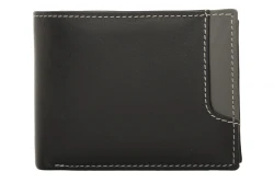 P�nska Ko�en� Pe�a�enka IMPEX - �ierna �ed� ko�a nappa, 12x9,5 cm