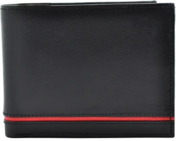 P�nska Ko�en� Pe�a�enka IMPEX - �ierno �erven� ko�a nappa, n�kupn� �et�n, 12x9cm
