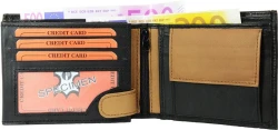 P�nska Ko�en� Pe�a�enka IMPEX - �ierno hned� ko�a nappa 12x9 cm