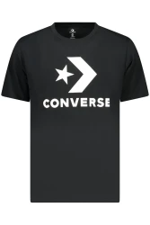 P�nske Tri�ko s kr�tkym ruk�vom CONVERSE V - �ierna
