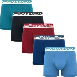 P�nske Bavlnen� Boxerky GIANVAGLIA 5-balenie GVG 5011 - dar�ekov� balenie, mix farieb