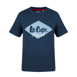 Lee Cooper Logo Pánske Tričko Modré