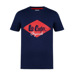 Lee Cooper Logo Pnske Triko Tmavo Modr