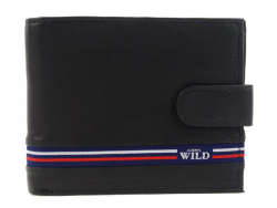 Pánska peňaženka WILD z pravej kože v čiernej farbe