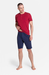 Henderson Pánske Pyžamo model 151168 Červené a Modré