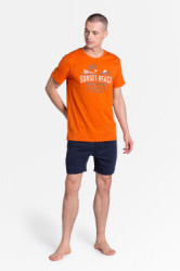 Henderson Pánske Pyžamo model 152053 Oranžové