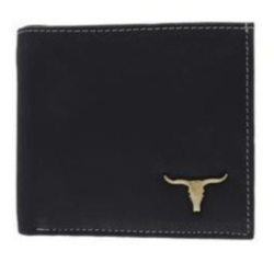 Čierna matná pánska kožená peňaženka RFID v krabičke WILD