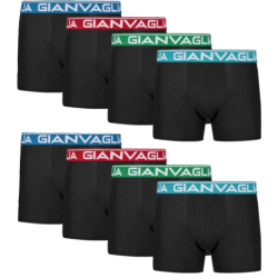 Pohodln� P�nske Bavlnen� Boxerky Regular Fit GIANVAGLIA 8 ks 4 farby - dar�ekov� balenie