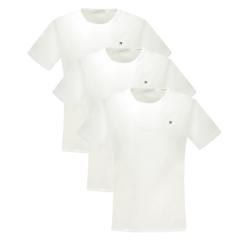 P�nske Tri�ko Tommy Hilfiger 3 ks Biele s logom Kr�tky ruk�v Bavlna