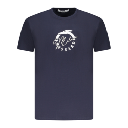 Pr�miov� P�nske Tri�ko s Kr�tkym Ruk�vom Basic Girocollo Trussardi 100% Bavlna Tmavomodr�