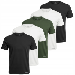 Pr�miov� P�nske Bavlnen� Basic Tri�ko SCOTCH&SODA Biele �ierne Zelen� 5 kusov