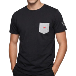 Pr�miov� P�nske Bavlnen� Tri�ko LEE COOPER Originals Classic, vrecko, �ierne