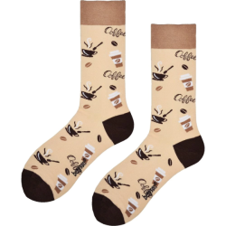 P�nske Pono�ky BENYSON organick� bavlna, vesel� t�ma k�va, svetlo hned�