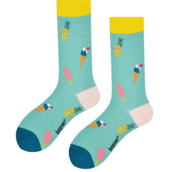 P�nske Pono�ky BENYSON organick� bavlna, vesel� t�ma nanuk, tyrkysov�