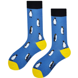 P�nske Pono�ky BENYSON organick� bavlna, vesel� t�ma tu�niakov, modr�