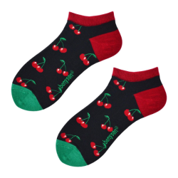 P�nske �lenkov� Pono�ky BENYSON organick� bavlna, vesel� t�ma vi�ne, �ierna, �erven�