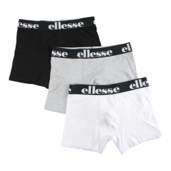 P�nske Boxerky Ellesse, balenie 3 kusov �ierne, biele, �ed�