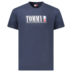 P�nske Tri�ko Tommy Hilfiger Kr�tky ruk�v Modr� Logo Bavlna Regular Fit