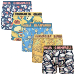 P�nske Bavlnen� Boxerky GIANVAGLIA GVG-5079 5-balenie - dar�ekov� balenie mix farieb