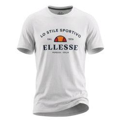 P�nske Tri�ko s kr�tkym ruk�vom ELLESSE Bavlna Logo - biela