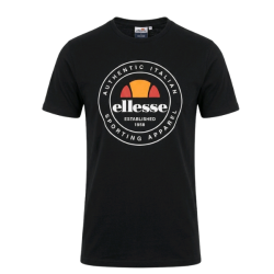 P�nske Tri�ko s kr�tkym ruk�vom ELLESSE Bavlna okr�hle Logo - �ierna