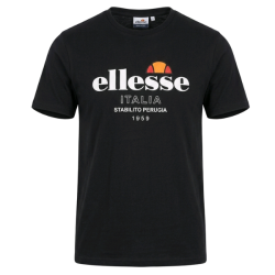 P�nske Tri�ko s kr�tkym ruk�vom ELLESSE Bavlna ve�k� Logo - �ierna
