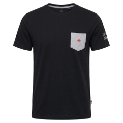 Pr�miov� P�nske Bavlnen� Tri�ko LEE COOPER Originals Classic, vrecko, �ierne