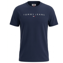 P�nske Tri�ko s kr�tkym ruk�vom TOMMY HILFIGER Bavlna mini Logo Slim Fit - modr�