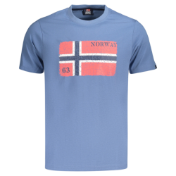 P�nske Tri�ko s kr�tkym ruk�vom NORWAY 1963 Logo - Svetlo modr�