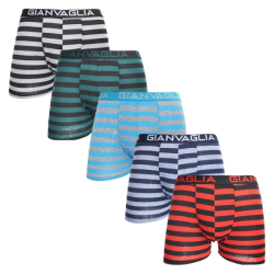 P�nske Bavlnen� Boxerky GIANVAGLIA 029 5-balenie - dar�ekov� balenie mix farieb