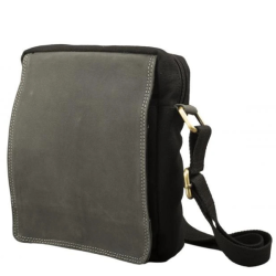 P�nska Ko�en� Crossbody ta�ka s chlop�ou IMPEX - �ierna/antracit 19x23x5cm