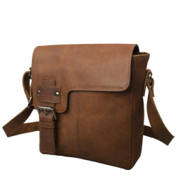 P�nska Ko�en� Crossbody Ta�ka s chlop�ou IMPEX - buffalo pull-up vintage ko�a 20x24x6cm