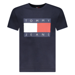 P�nske Tri�ko s kr�tkym ruk�vom TOMMY HILFIGER Bavlna ve�k� Logo Slim Fit - modr�