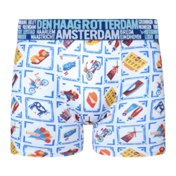 P�nske Boxerky GIANVAGLIA City extra pohodln� - biela modr�
