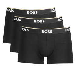 Pr�miov� P�nske Boxerky BOSS extra pohodln� 3 pack - v�berov� bavlna �ierna