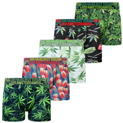 P�nske Boxerky GIANVAGLIA City extra pohodln� 5 pack - set pr�roda mix farieb