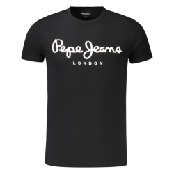 Pr�miov� P�nske Tri�ko s kr�tkym ruk�vom PEPE JEANS bavlna slim fit - �ierna