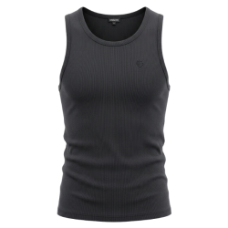 Pr�miov� P�nske Tielko SIXVALVES oversized fit - v�berov� bavlna �ierne